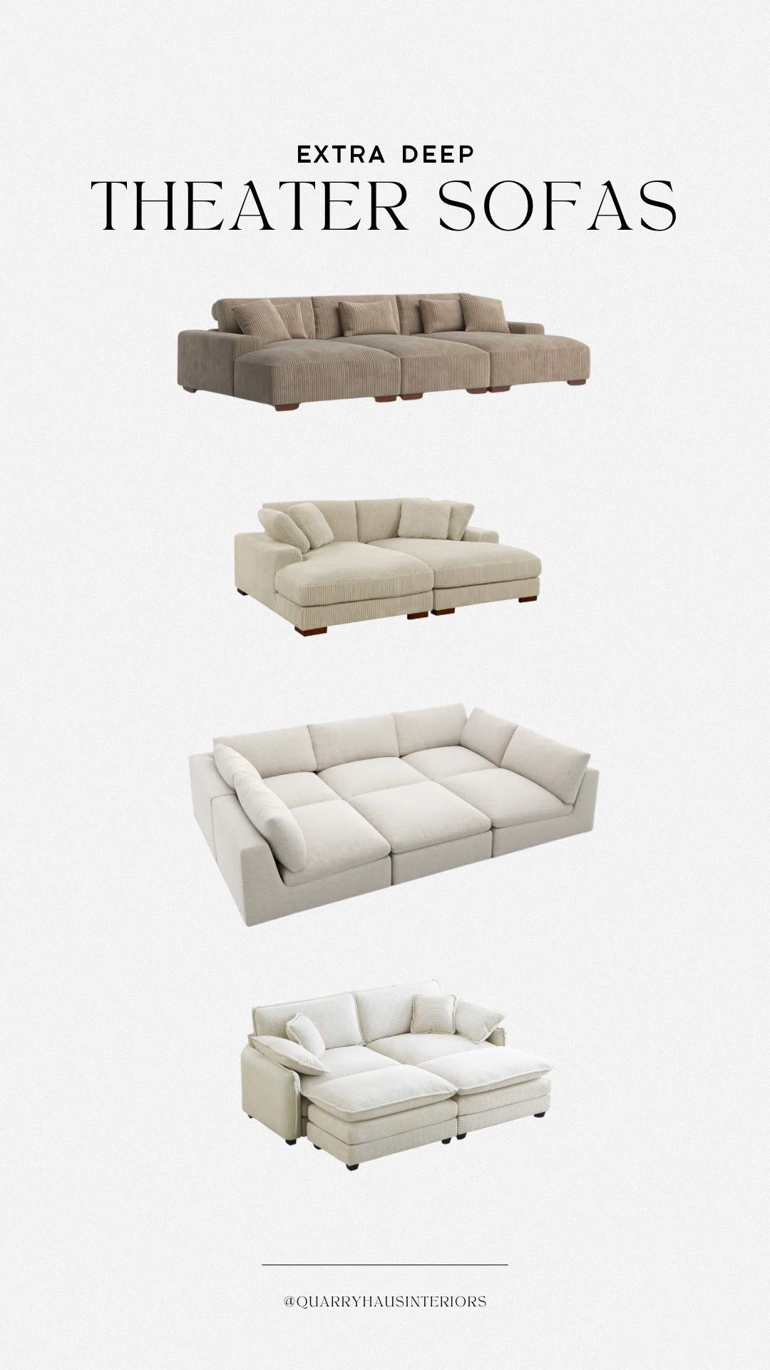 Extra deep sofas and sectionals perfect for your basement movie marathons 🍿 

Family theater room furniture seating

#LTKHome #LTKFamily