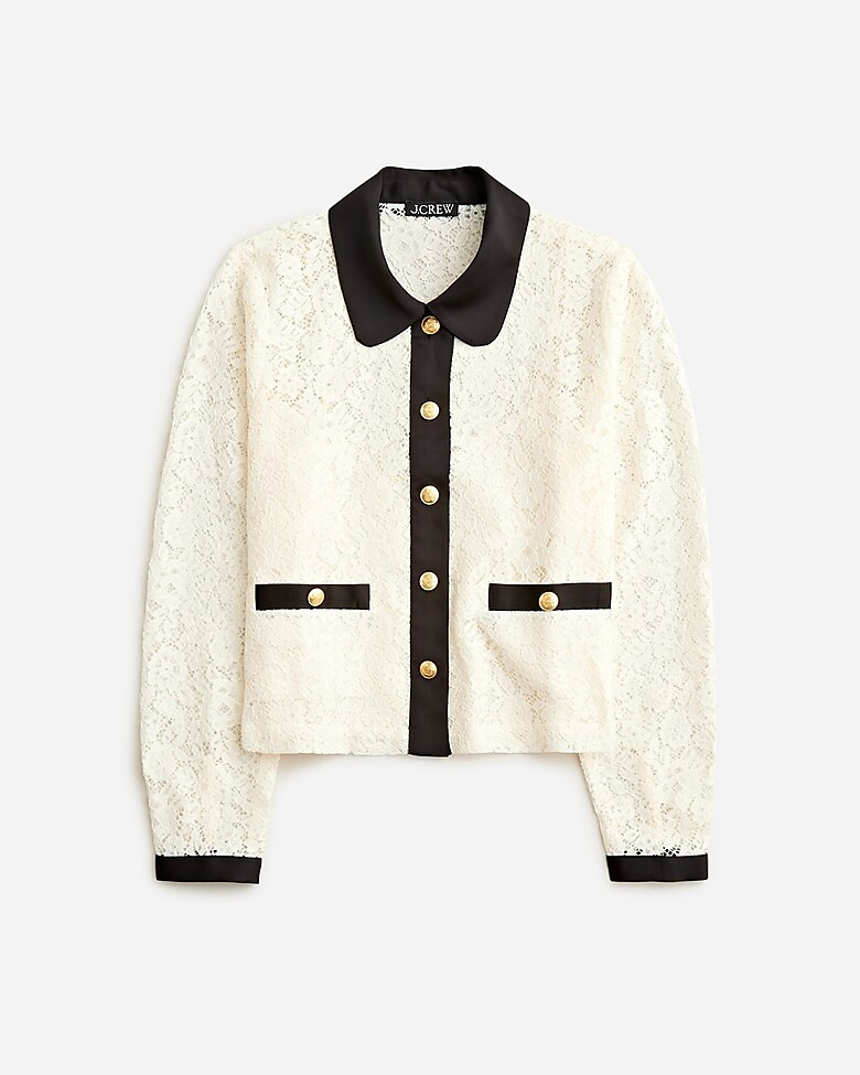 Lady shirt-jacket in lace | J. Crew US