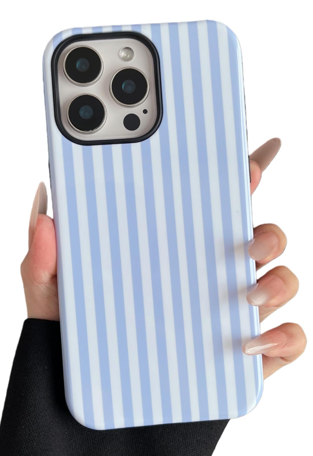 Longlayss Compatible with iPhone 15 Pro Max Case Cute Aesthetic Striped Phone Case for Women Girl... | Amazon (US)