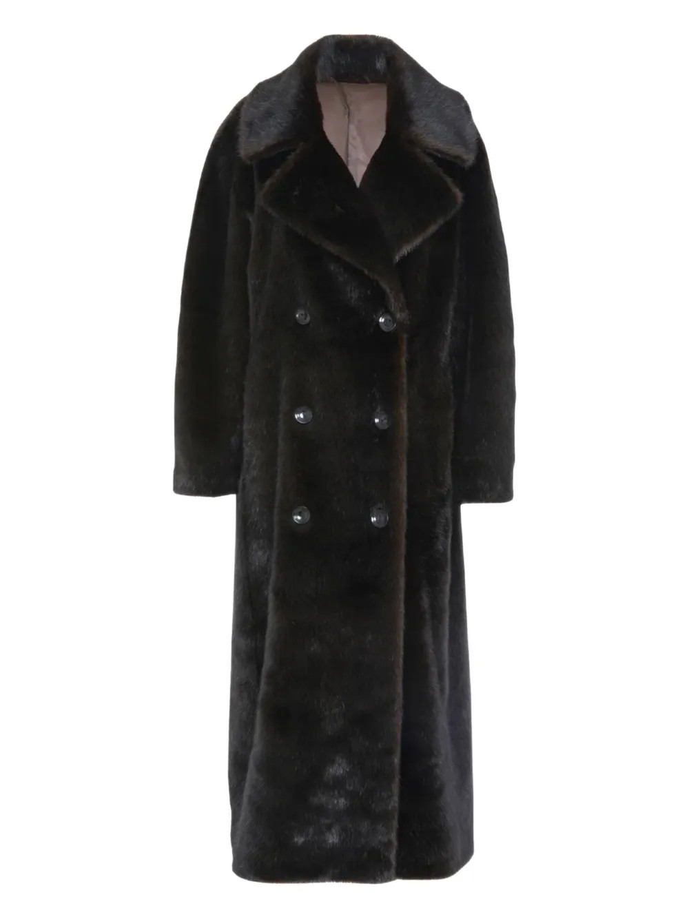 The Frankie Shop Joni faux-fur coat - Brown | Farfetch Global