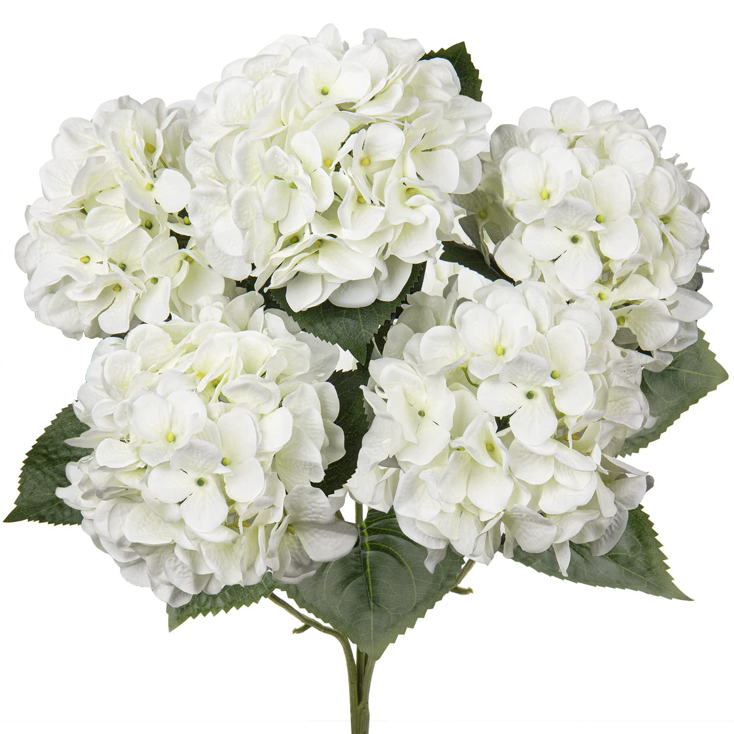 White Hydrangea Artificial Flowers Large Artificial Hydrangeas Silk Flower for Home Decor Indoor ... | Amazon (US)