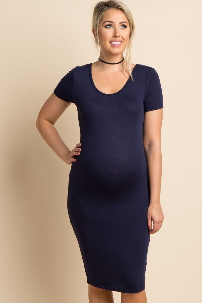 Navy Blue Solid Short Sleeve Fitted Maternity Midi Dress

$14 - $19


Final Sale

Select a size:
... | PinkBlush Maternity