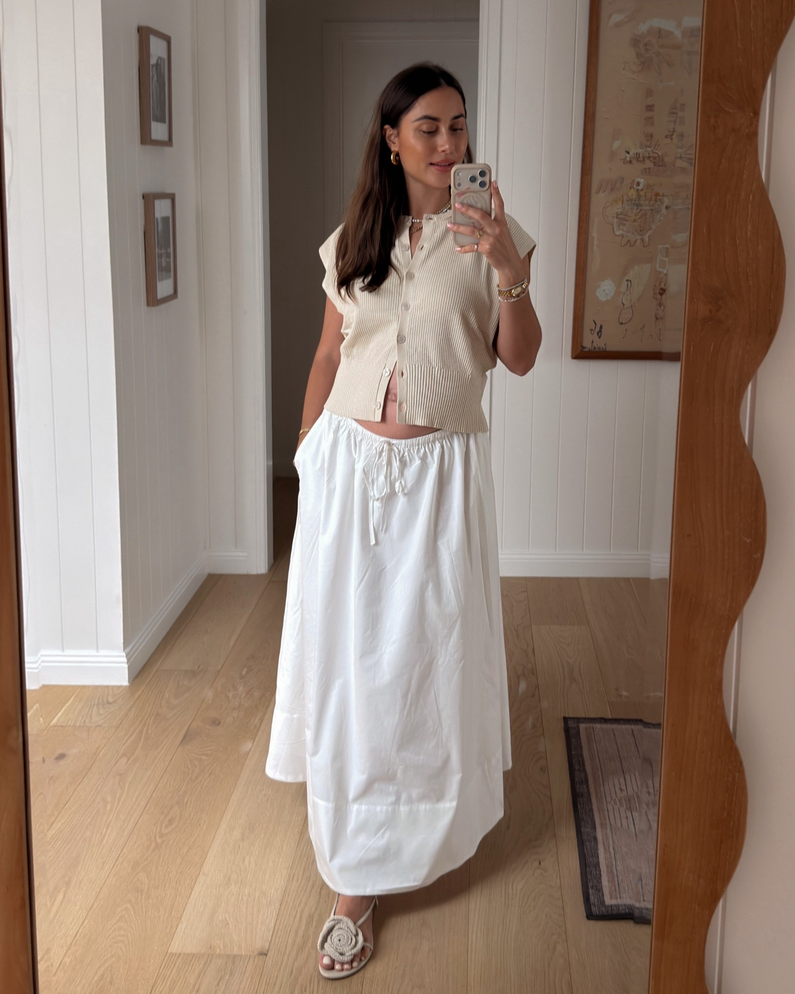 My three words for styling for the last two years have been feminine, put-together, and comfortable and I’m sticking to that in pregnancy. @aerelabel by @theiconicau ticks all those boxes for day to day, pregnancy, post-partum and beyond
