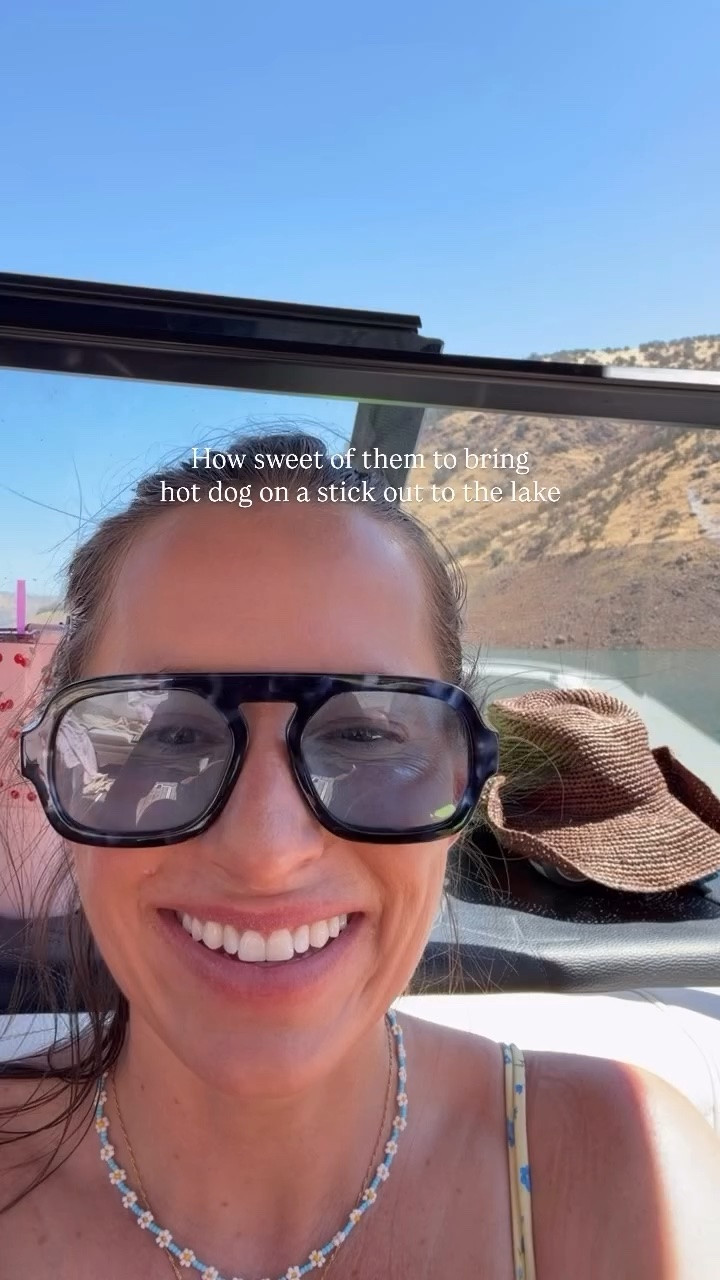 How sweet of them to bring 
hot dog on a stick out to the lake