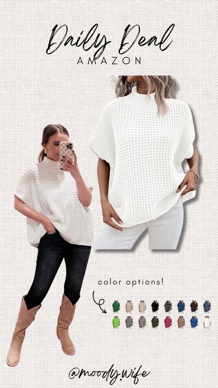 Amazon Daily Deal - this sweater is a must have for these warmer winter days! Available in multiple colors. I am wearing the white!

#newmomstyle #comfortableoutfits #cozysweater #sleevelesssweater 

#LTKfindsunder50 #LTKstyletip #LTKfindsunder100