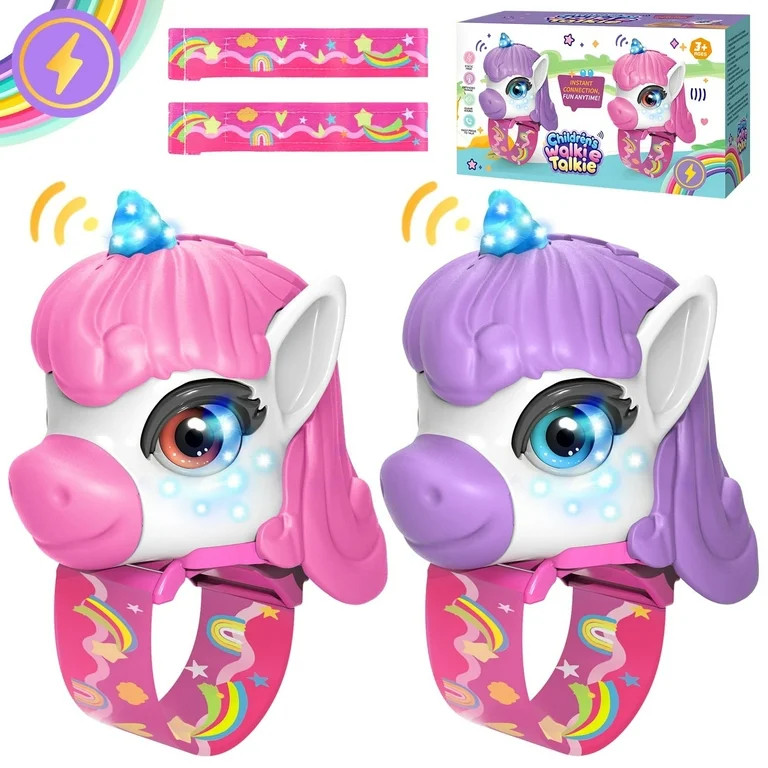 UUSUOO Walkie Talkies for Kids,2 Pack Unicorn Walkie Talkies for Toddlers Girls,Long Range Radio ... | Walmart (US)