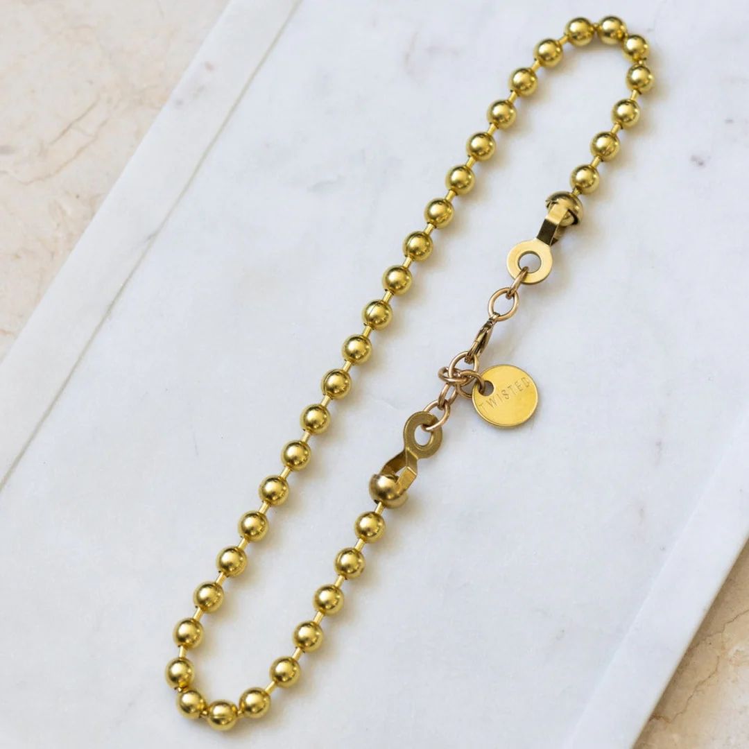 BALL & CHAIN Necklace | Twisted Silver