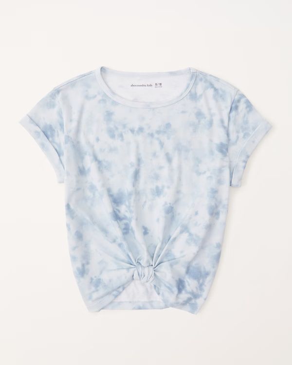 essential tie-dye knot-front tee | Abercrombie & Fitch (US)