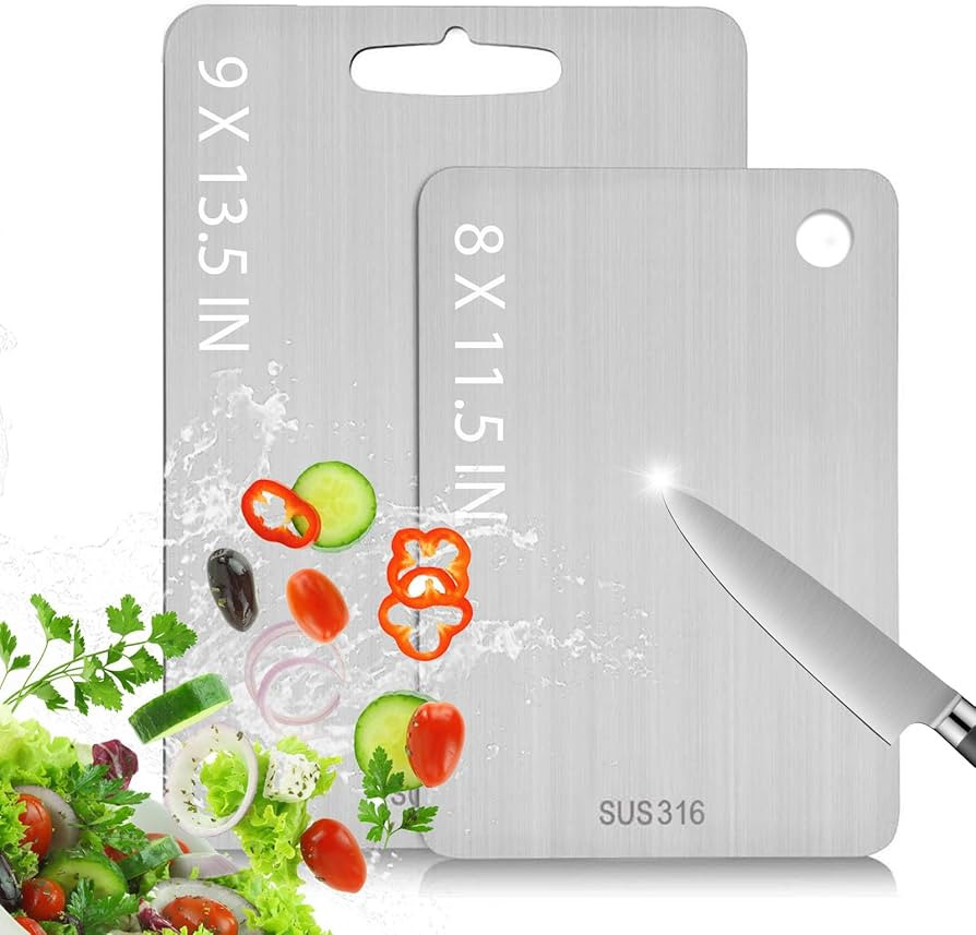 Titanium Cutting Board, Steel Cutting Boards For Kitchen, Stainless Steel Cutting Board 316, Larg... | Amazon (US)