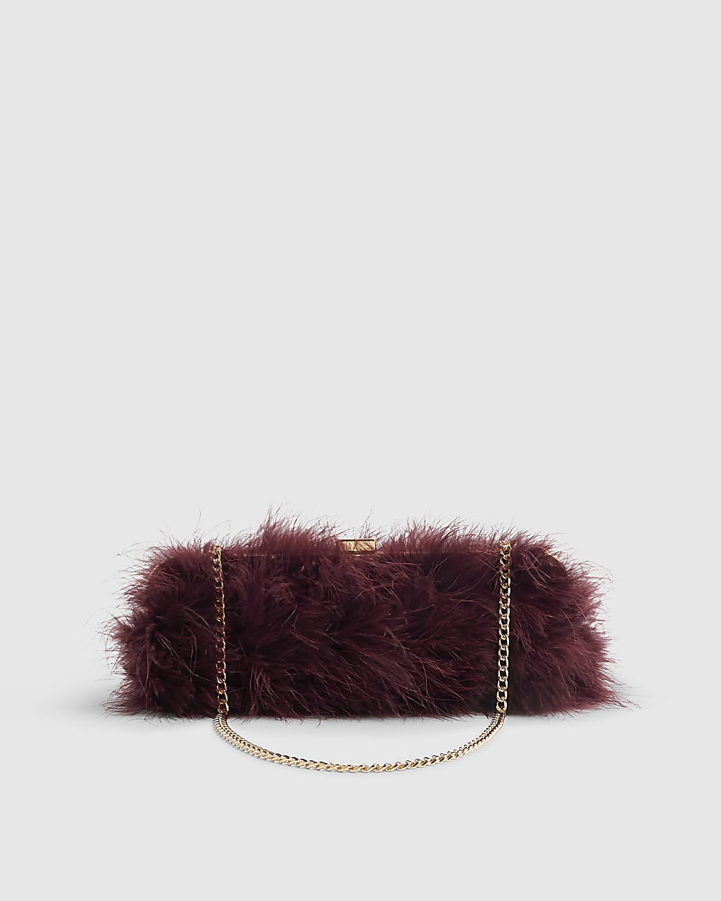 Burgundy Feather Framed Shoulder Bag | River Island UK & IE
