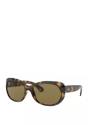 Ray-Ban Women's Plastic Oval Tortoise Sunglasses - - | Belk