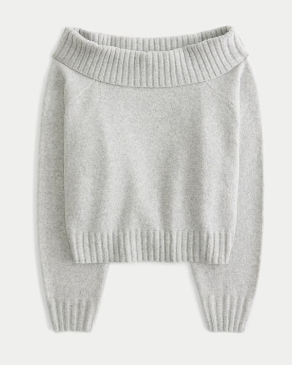 Women's Easy Foldover Off-the-Shoulder Sweater | Women's New Arrivals | HollisterCo.com | Hollister (US)