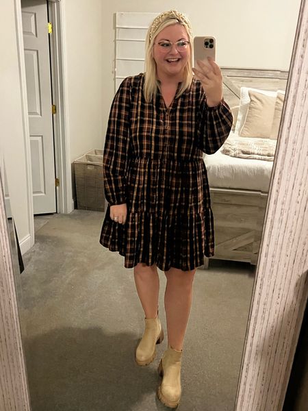 Perfect dress for Thanksgiving, fall photo shoot, and work! So comfy and it has pockets. It’s a flannel material. 

I sized up one size so I could have extra length at work  

#LTKfindsunder50 #LTKmidsize #LTKSeasonal