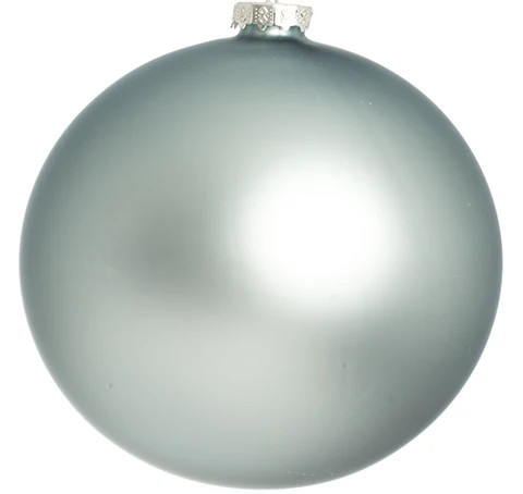 Ice Blue Pearlized Ball Ornament 5" / Box of 4 | The Enchanted Home