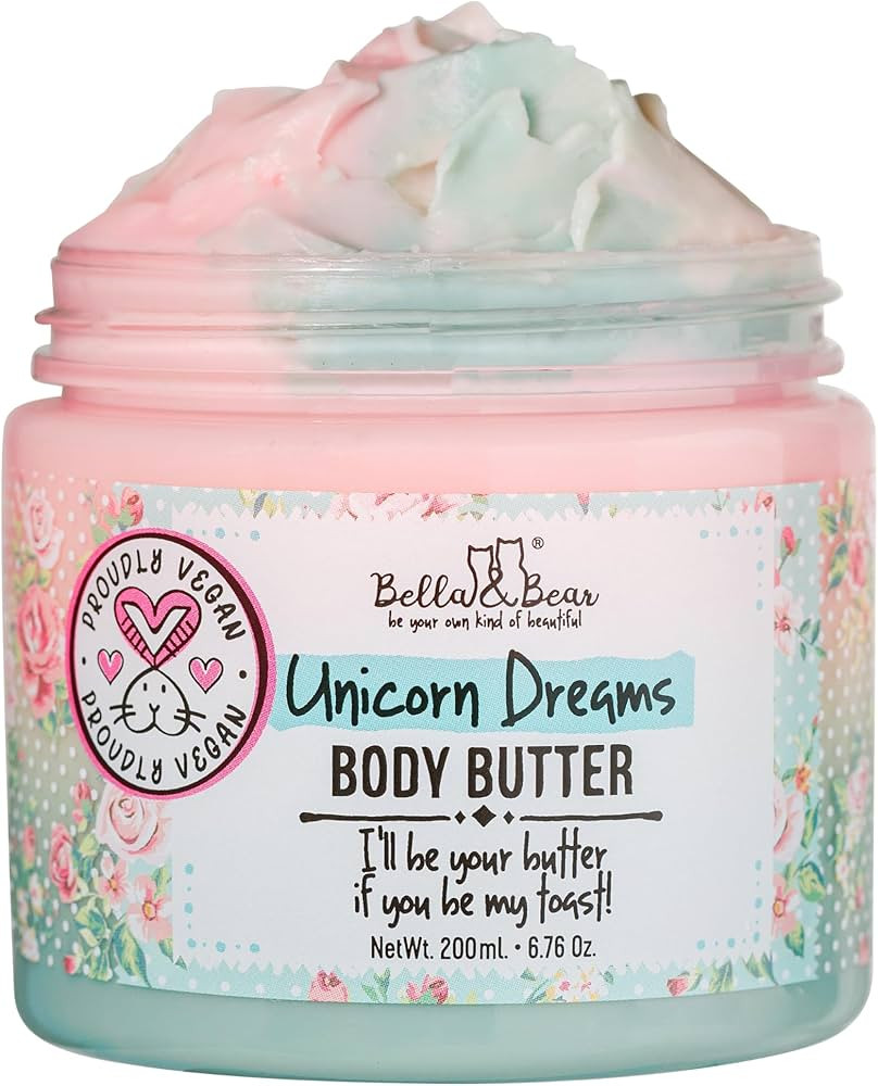 Bella & Bear Unicorn Dreams Body Butter - Skin Care Vegan, Cruelty-Free, Nourishing Butter Cream ... | Amazon (US)
