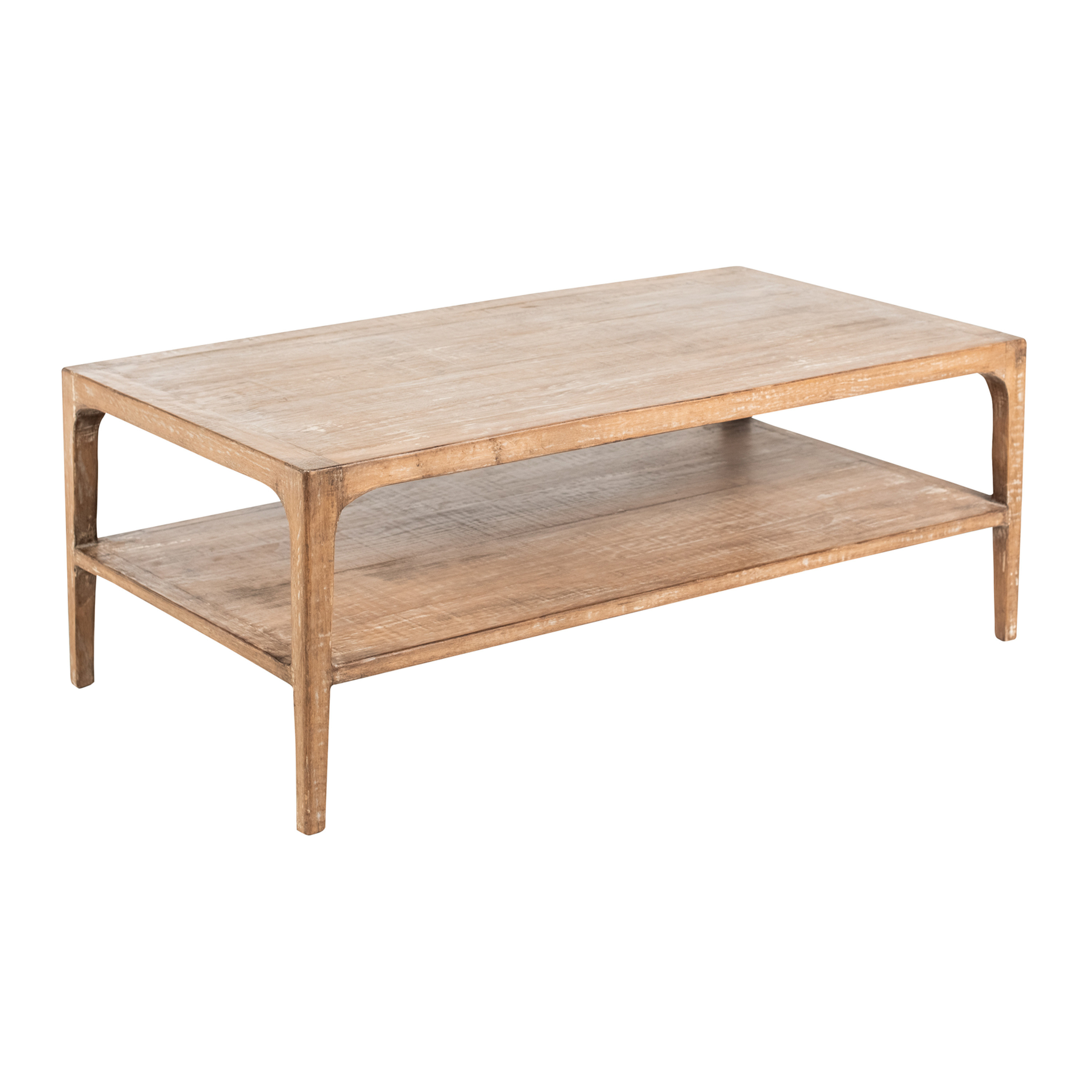 Indio Reclaimed Pine Coffee Table with Shelf | World Market