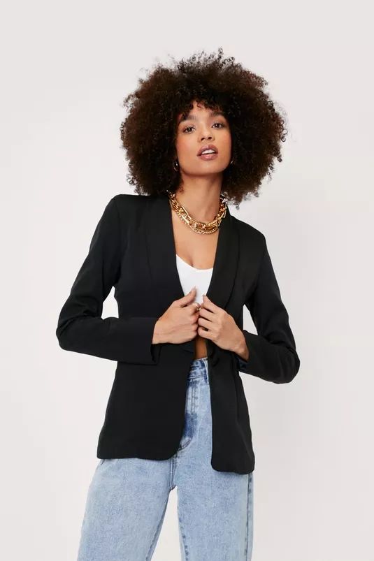 Tailored Button Down Long Sleeve Blazer | Nasty Gal (US)