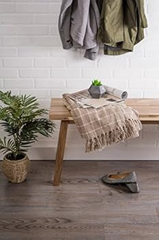 DII Checkered Plaid Throw, 50 x 60 inches, 1-Piece, Stone | Amazon (US)