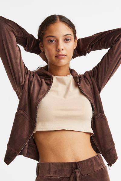 Velour Hooded Jacket | H&M (US + CA)