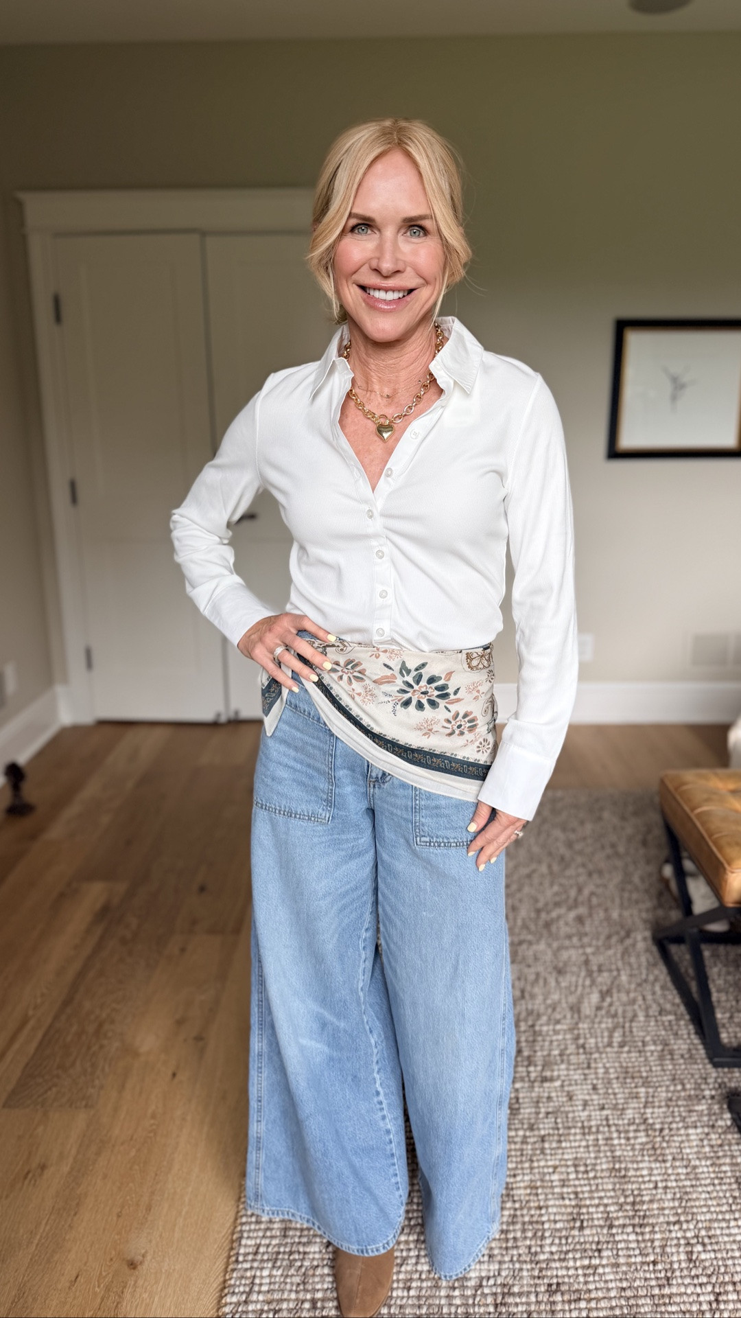 Scarves are the trend this season and I’m here for it! Tie it around your waist or around your neck - just a fun way to elevate your outfit!

#LTKmomlife #LTKgrwm #LTKootd