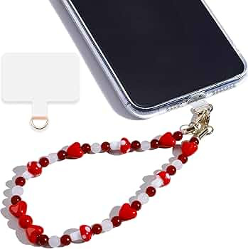 Marble Beaded Phone Wrist Strap,Detachable Phone Bracelet Strap with Tether Tab,Hands-Free Wristl... | Amazon (US)