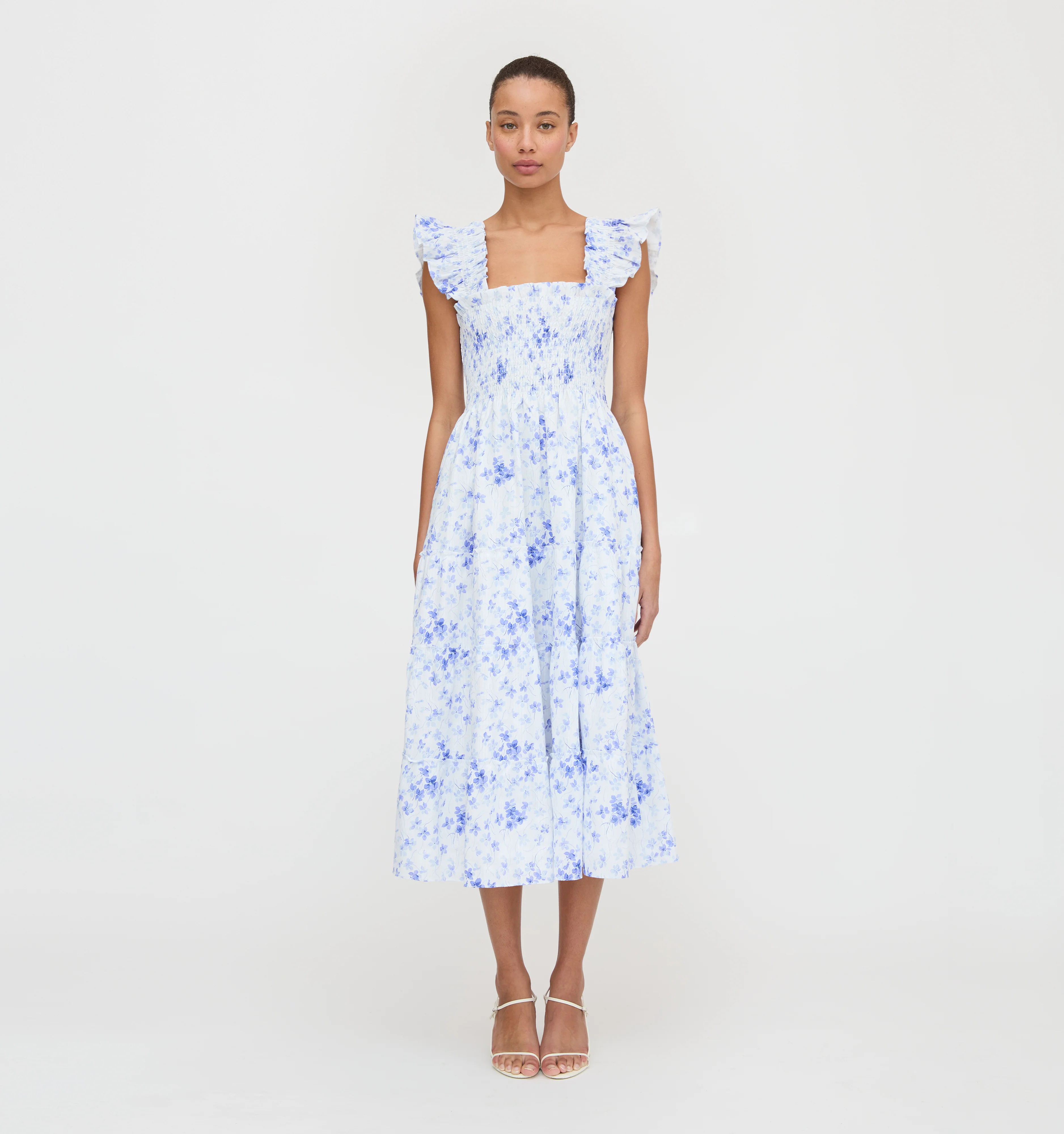 The Ellie Nap Dress | Blue Sweet Peas / S | ® | 100% Cotton | Hill House Home | Hill House Home US