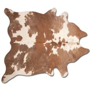 natural Kobe Brown and White 6 ft. x 7 ft. Cowhide Rug-676685001214 - The Home Depot | The Home Depot