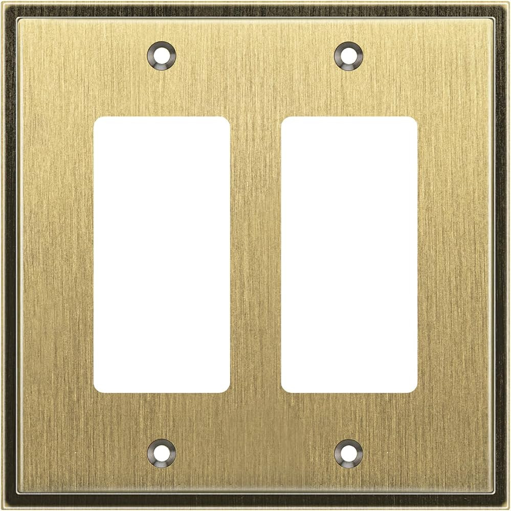 Cover Star Soft Modern Decorative Wall Plate Switch Plate Outlet Cover (Double Decorator, Antique... | Amazon (US)