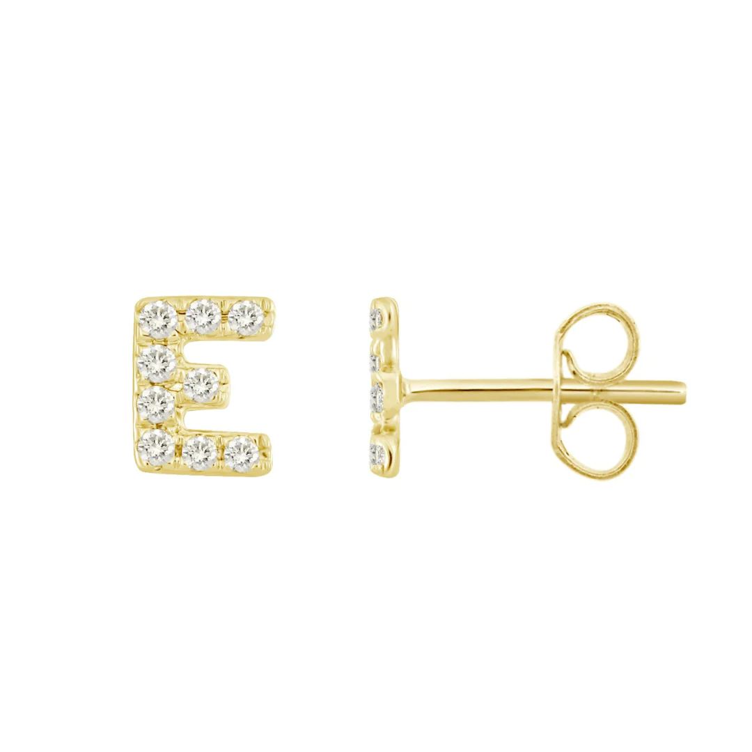 Initial Diamond Stud Earrings | RW Fine Jewelry