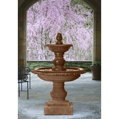 San Pietro Handcrafted Indoor Outdoor Concrete / Cement Floor Fountain | Wayfair North America