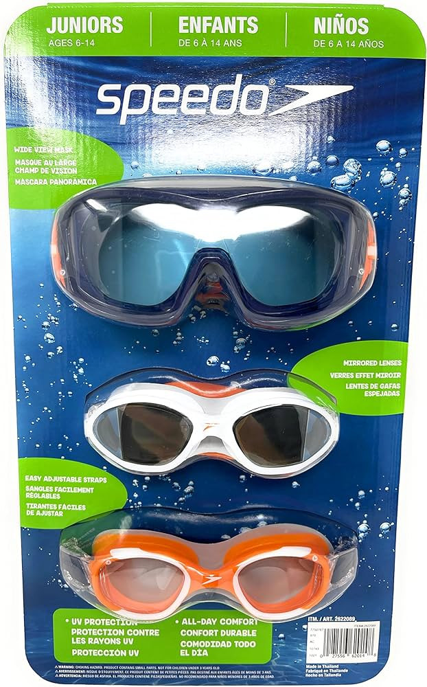 SpeedoUSA Junior Goggle Set, 3 Pack, Ages 6-14 | Amazon (CA)