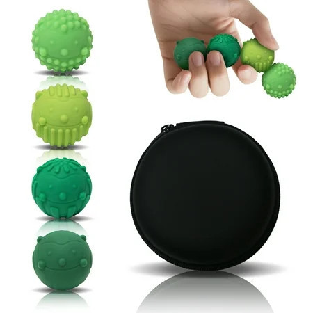 4PCS Silicone Magnetic Balls Fidget Toys, Stress Relief Sensory Toy for Autism ADHD Anxiety, Office Fun Textures Gadgets, Stocking Stuffers Gift for Adults Teen, Green | Walmart (US)