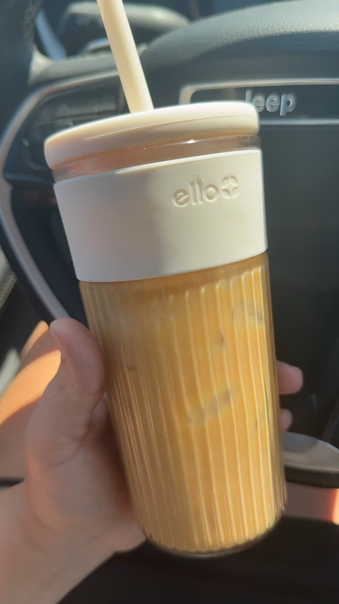 This 18 oz Ello glass tumbler is a must-have for low-tox living! Made from clean, BPA/BPS-free materials with a silicone sleeve for added grip and protection, it’s perfect for iced coffee on the go without the plastic aftertaste. Durable, dishwasher safe, and stylish — it’s a sustainable swap you’ll actually want to use every day. #LowToxLiving #GlassTumbler #ElloCup #SustainableStyle #IcedCoffeeRoutine #NonToxicLife


