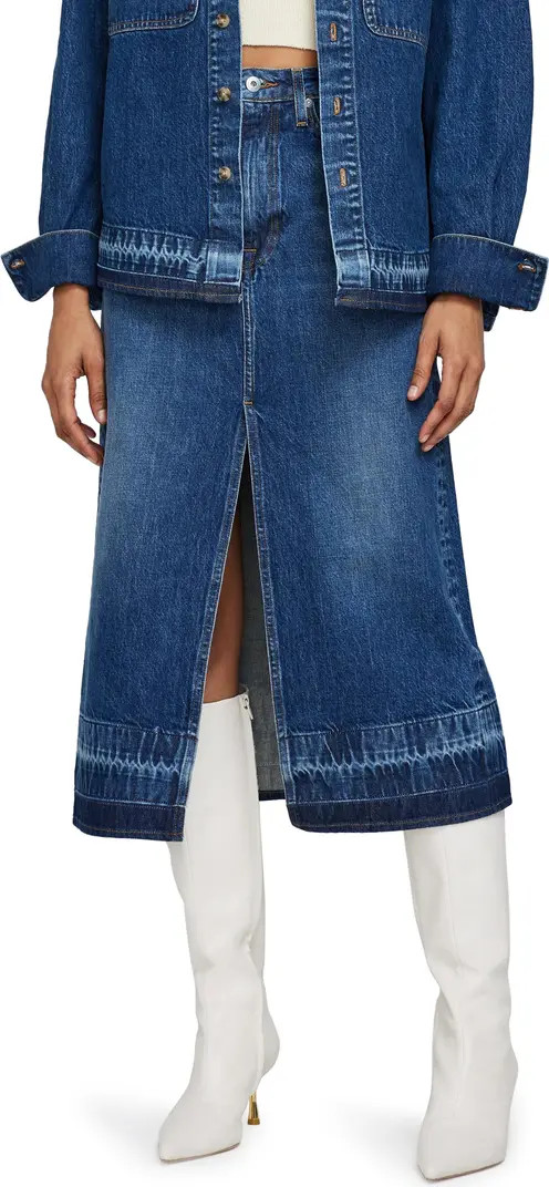 Della Release Hem Denim A-Line Skirt | Nordstrom