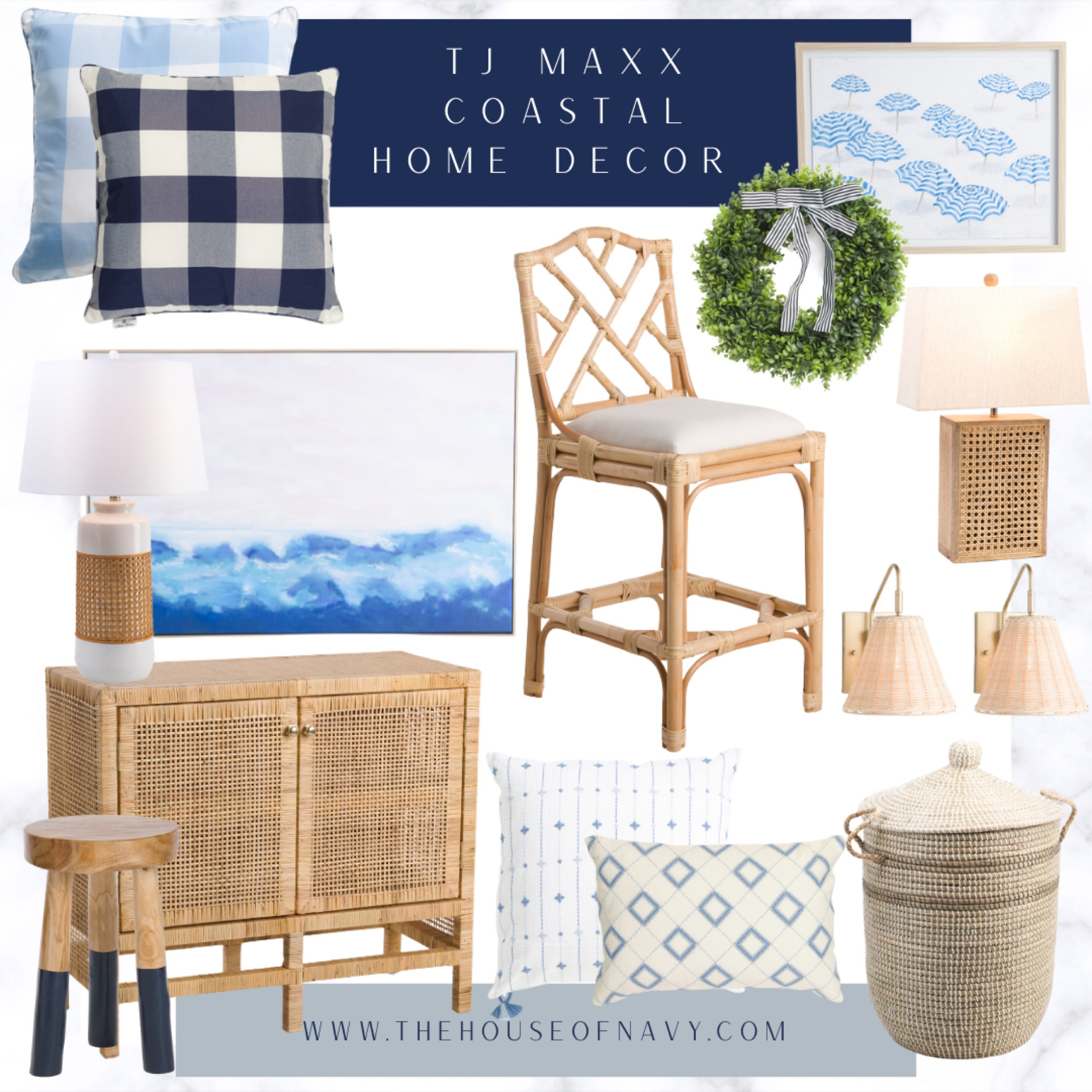 Coastal modern home decor at TJ Maxx #tjmaxx #coastal #coastalinteriors #rattan #sideboard #serenaandlily #serenaandlilyforless 

#LTKhome #LTKstyletip #LTKunder100