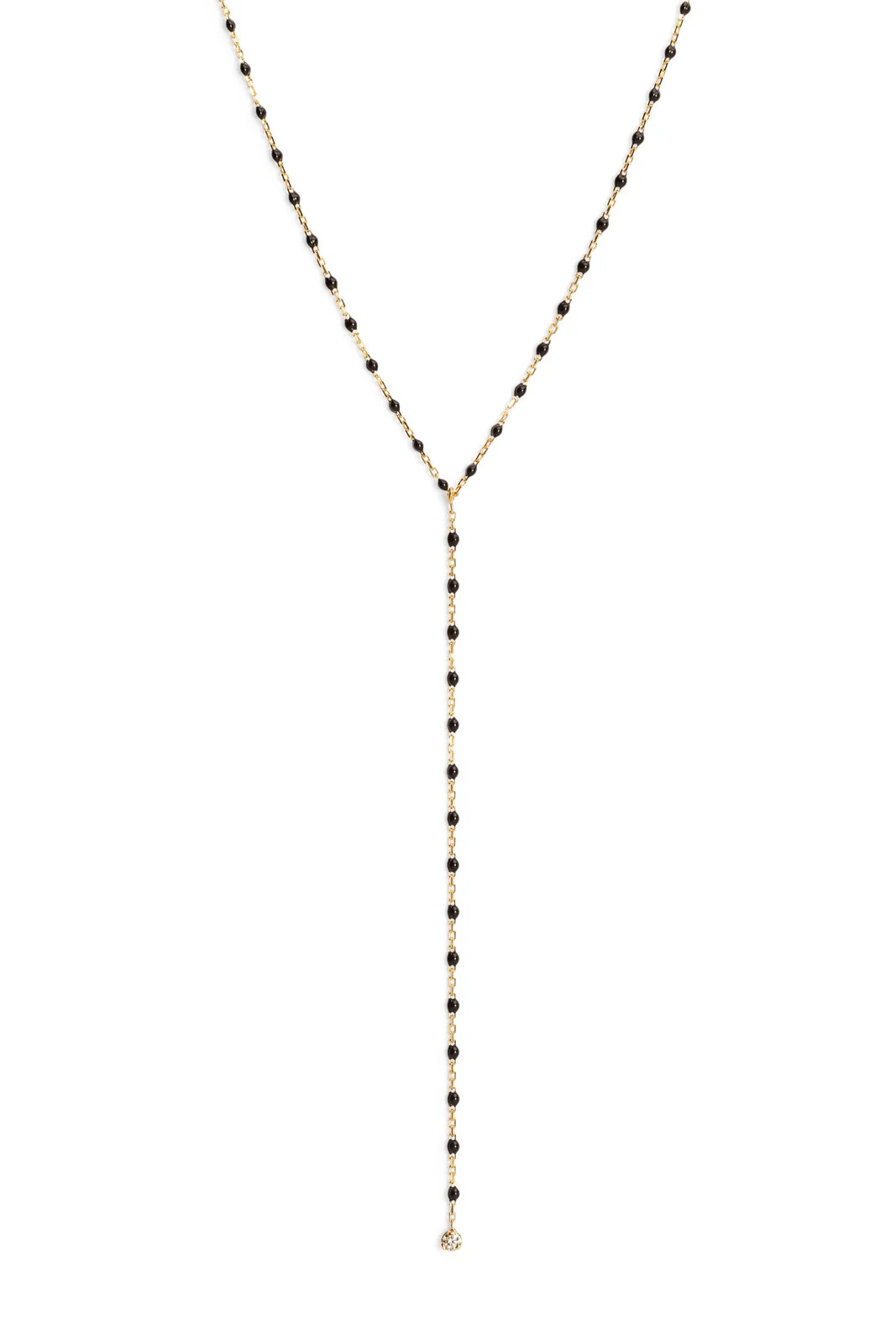 Mini Gigi Party Y Black Yellow Gold Necklace | YLANG 23