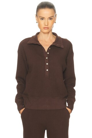 Negative Underwear Waffle Knit Pullover in Brown | FWRD 