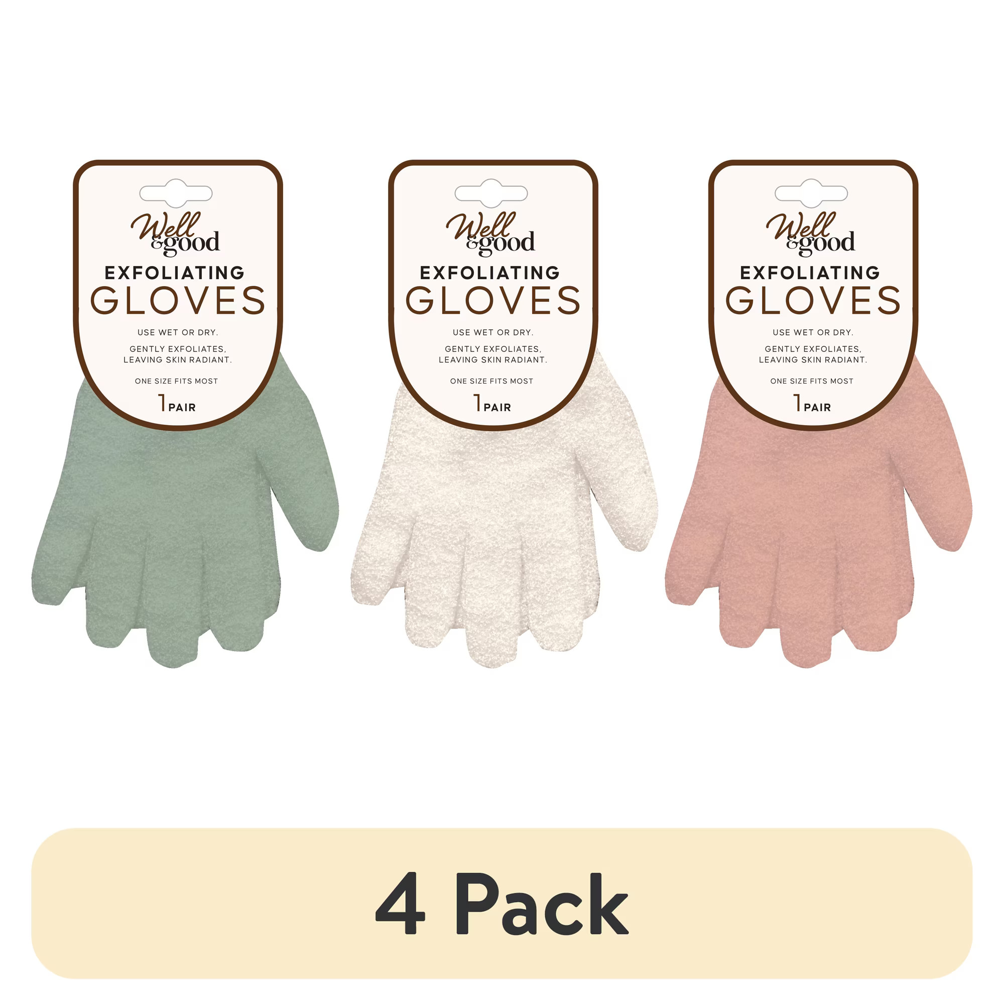 (4 pack) Evri Exfoliating Gloves | Walmart (US)
