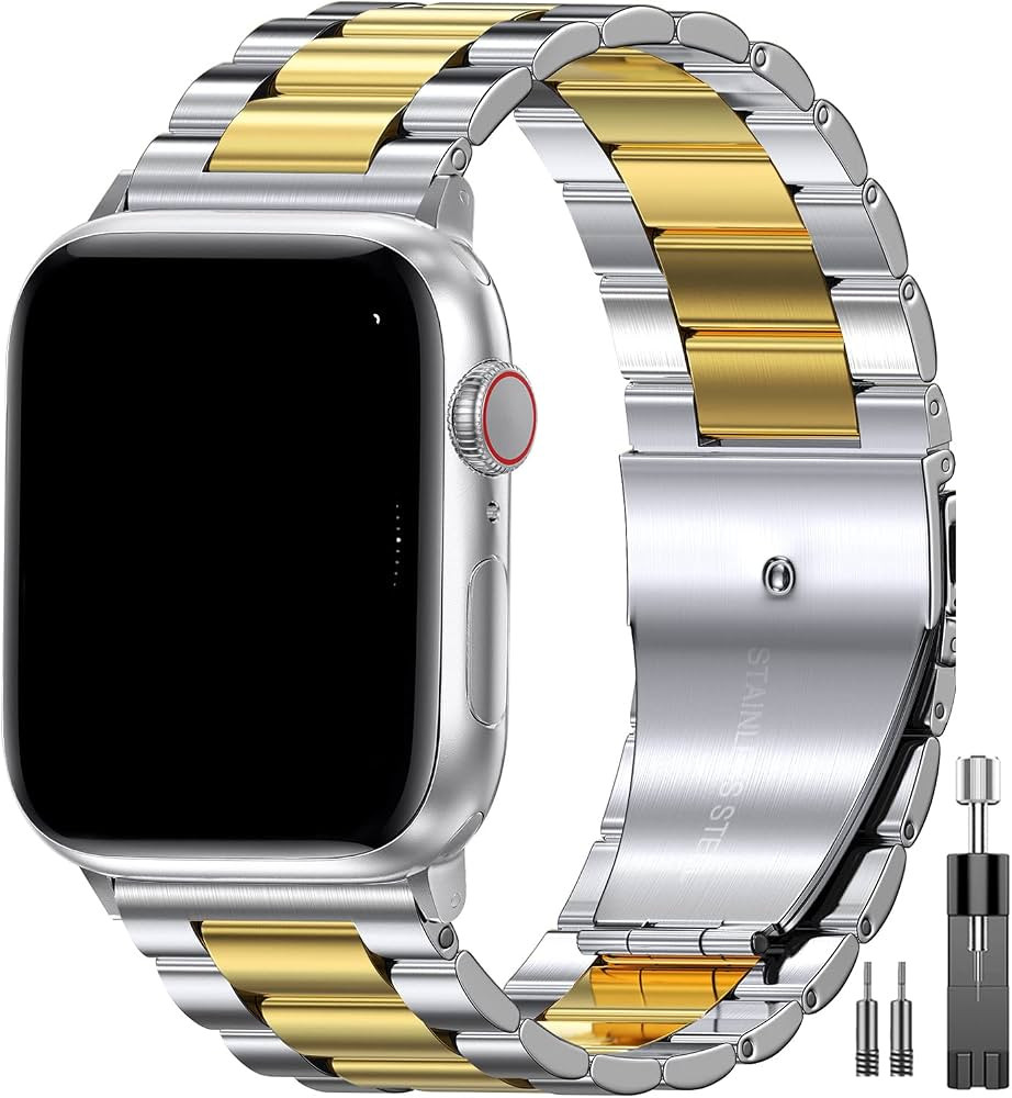 EPULY Metal Band Compatible with Apple Watch Bands for Men & Women 49mm 46mm 45mm 44mm 42mm 41mm ... | Amazon (US)