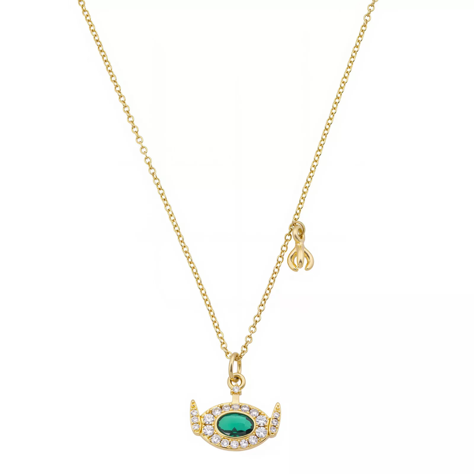 Disney's Toy Story Alien 14k Gold-Plated Cubic Zirconia & Crystal Pendant Necklace, Women's, Size: 16-18"" ADJ, Gold Tone | Kohl's