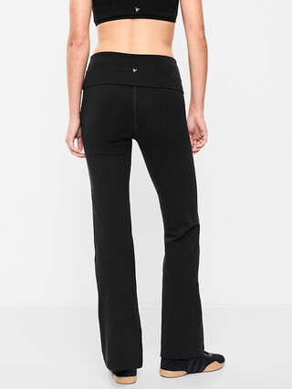 High-Waisted PowerChill Fold-Over Bootcut Leggings | Old Navy (US)
