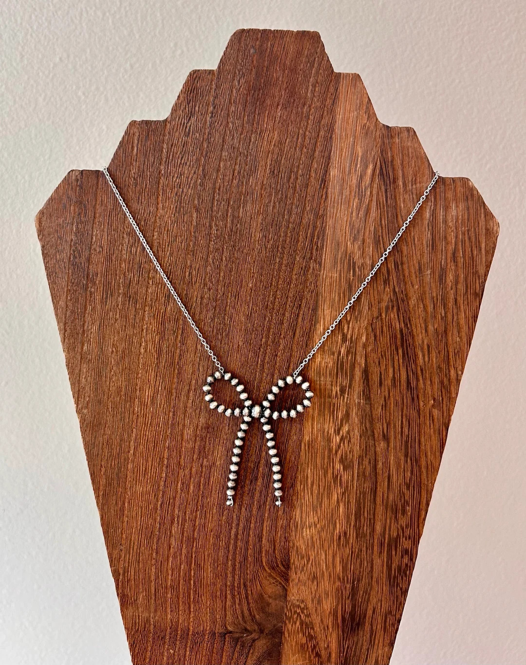 Sterling Silver Bow Necklace, Sterling Silver Navajo, Style, Pearls, Western, Bow Necklace, Bow T... | Etsy (US)