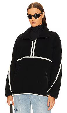 LAMARQUE Helsa Fleece Jacket in Black & Ivory from Revolve.com | Revolve Clothing (Global)