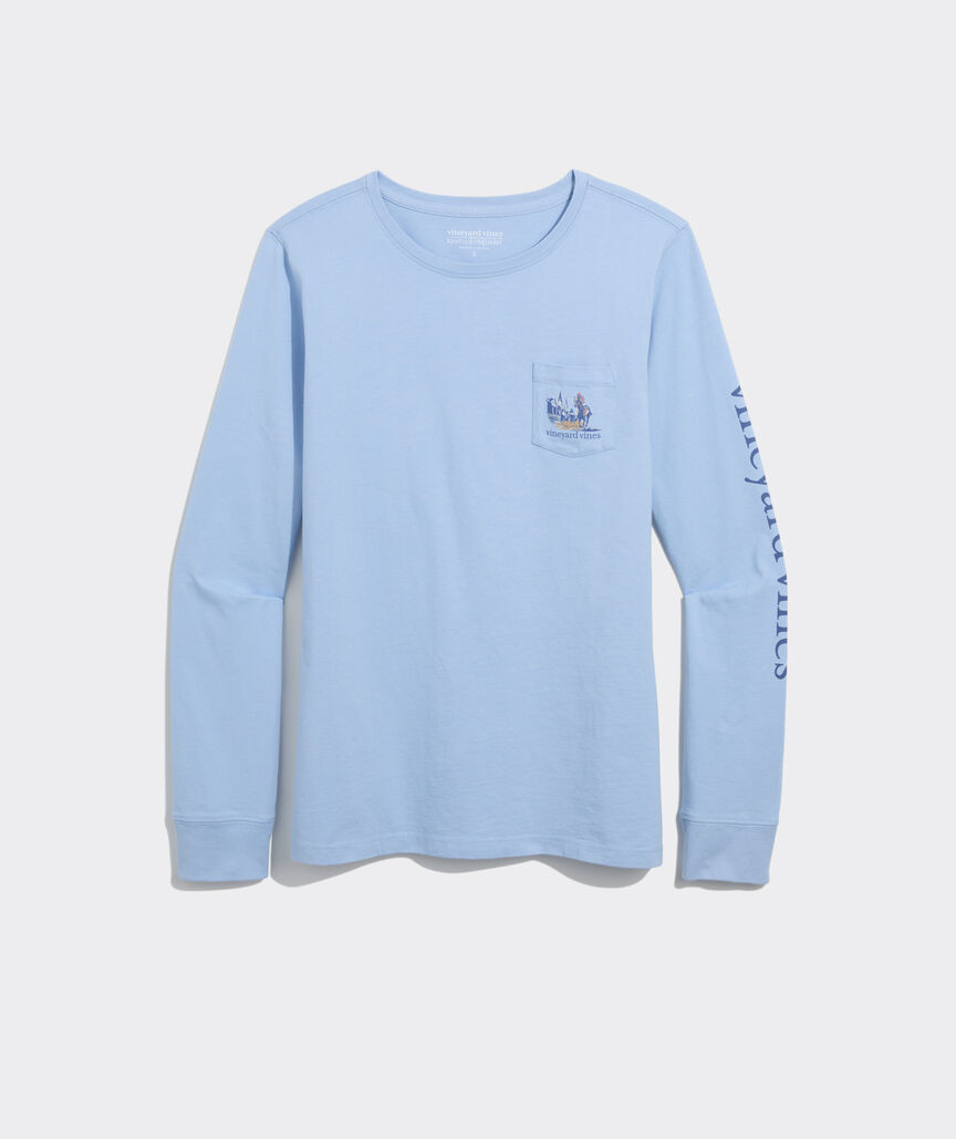 Kentucky Derby Women's Painted Race Long-Sleeve Pocket Tee | vineyard vines