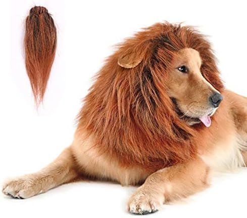 CPPSLEE Lion Mane for Dog Costumes, Dog Lion Mane, Realistic Lion Wig for Medium to Large Sized D... | Amazon (US)