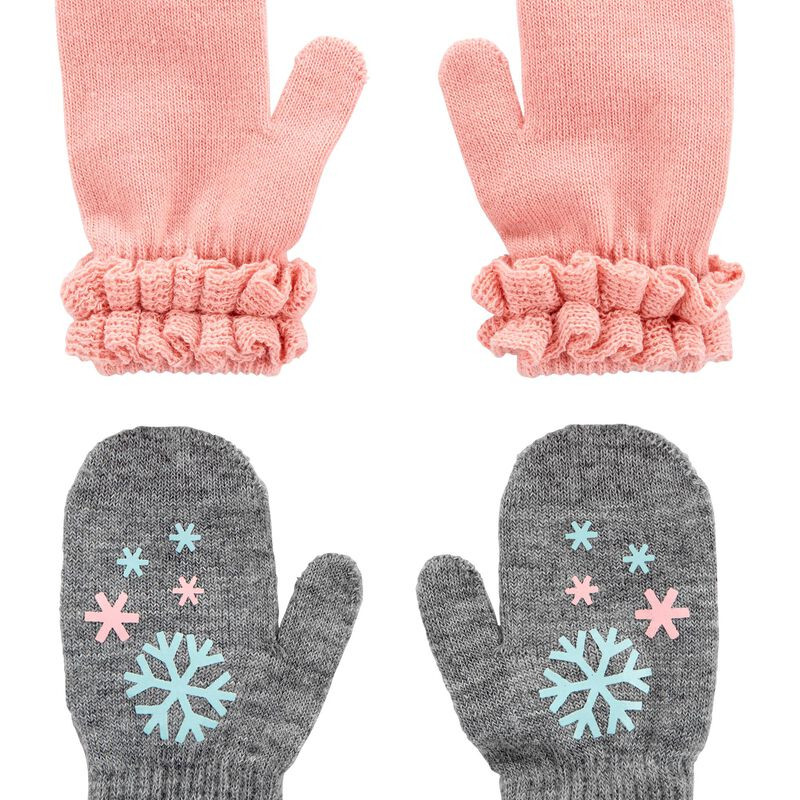 2-Pack Snowflake Gripper Mittens | Carter's