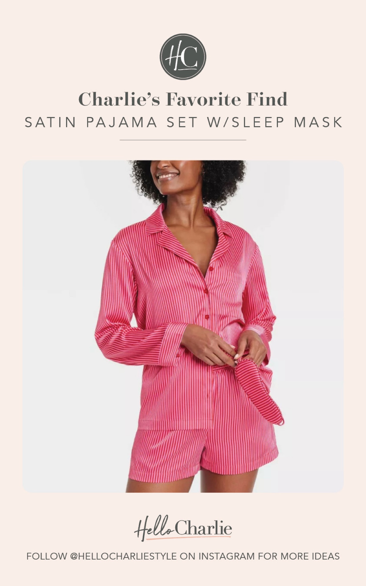 Charlie loves satin pajamas and even better when it’s a set! This one comes with a satin sleep mask too so makes a great gift ❤️🩷


#LTKGiftGuide #LTKSeasonal #LTKFindsUnder50