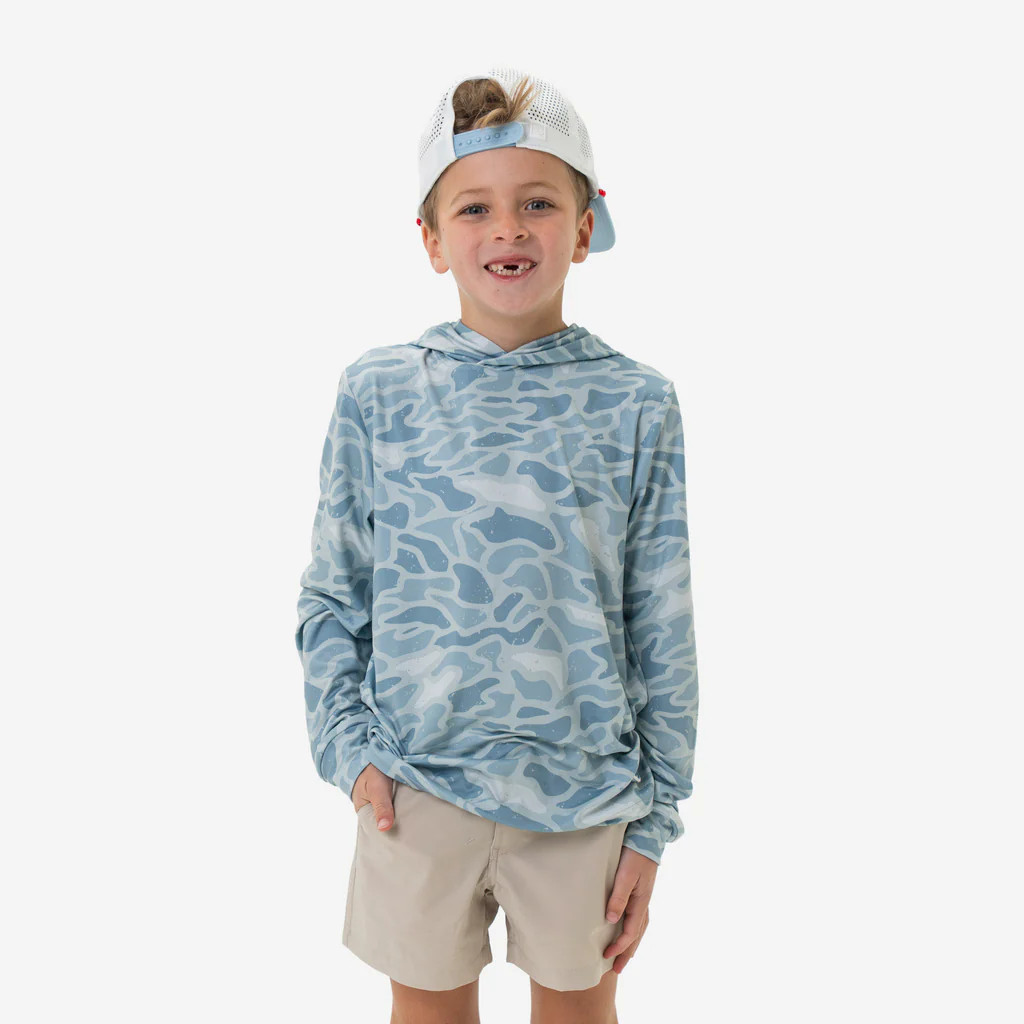 Youth Performance Hoodie - Seaside Camo | BURLEBO