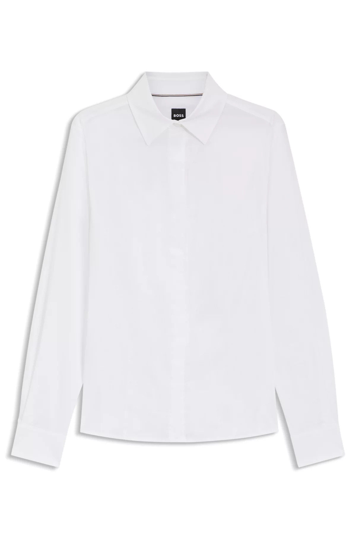 Slim-fit blouse in a stretch cotton | Hugo Boss (US)