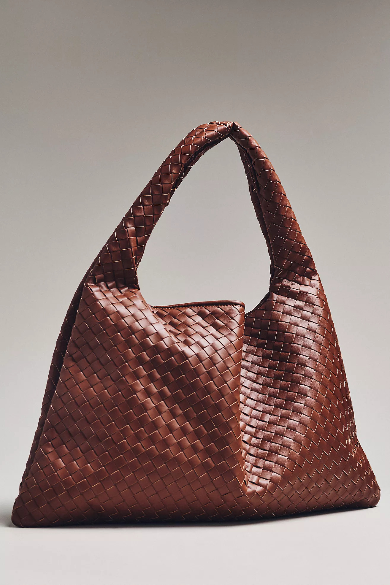 Woven Faux Leather Oversized Slouchy Tote | Anthropologie (US)